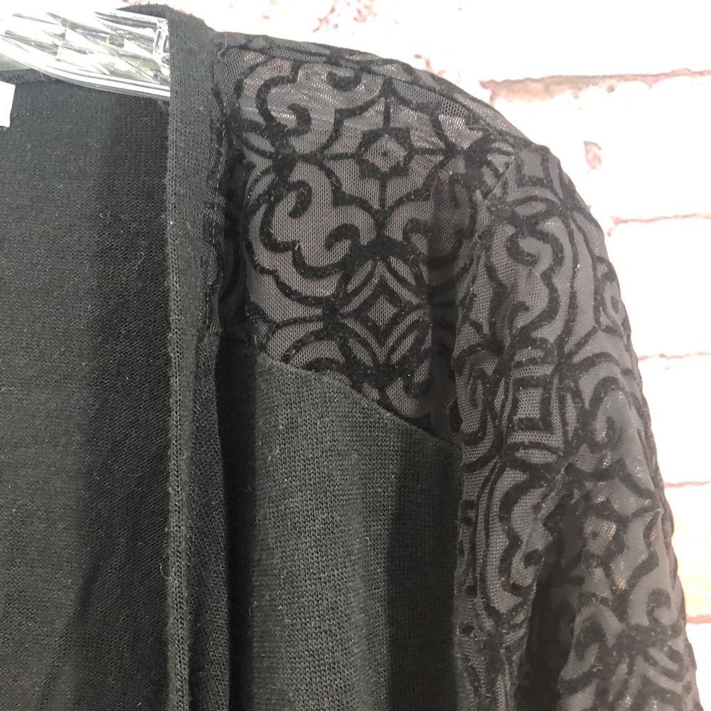 August Silk Lightweight Cardigan Sheer Sleeves